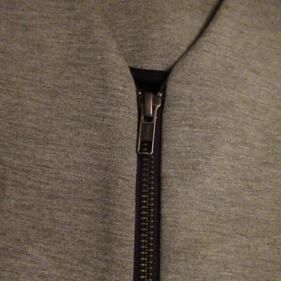 TopShop Peplum V Neck Zip Front Jacket Heather Gray US 10 EUC Long Sleeve Blazer - Picture 14 of 16